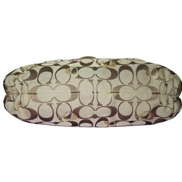 Coach Poppy Signature Canvas & Leather Heart Glam Tote Freshly cleaned - Picture 5 of 15